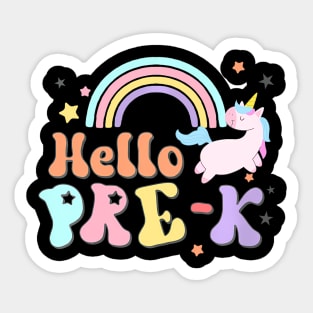 Pre K Unicorn Team Back To School Teacher Girl Boy Kid Sticker